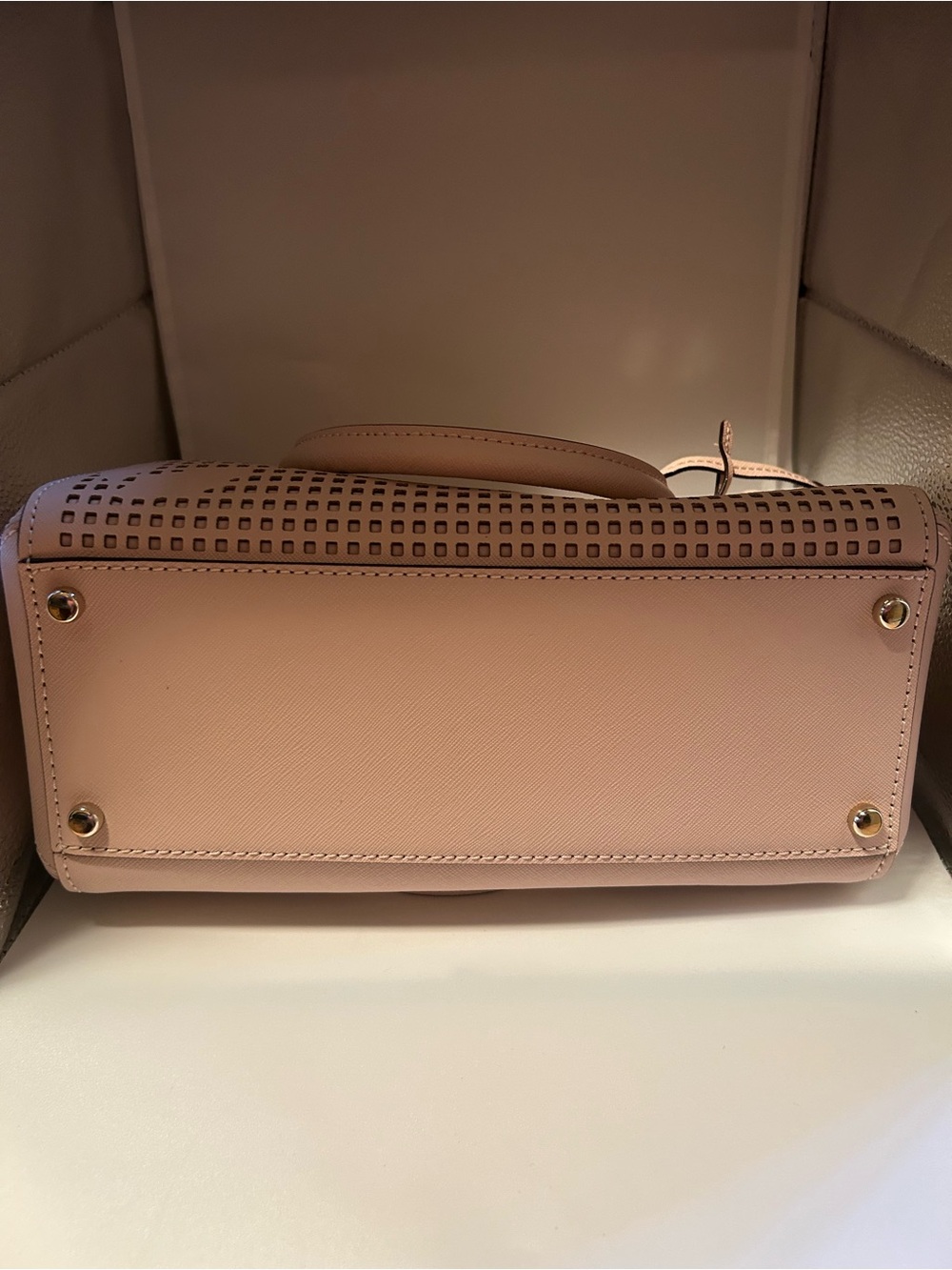 Kate Spade pink Cameron Sreet floral design laser cut satchel strap office core - Picture 5 of 8